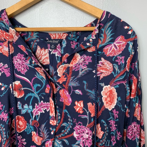 LUCKY BRAND Floral Tassel Button Down Top - Picture 2 of 4